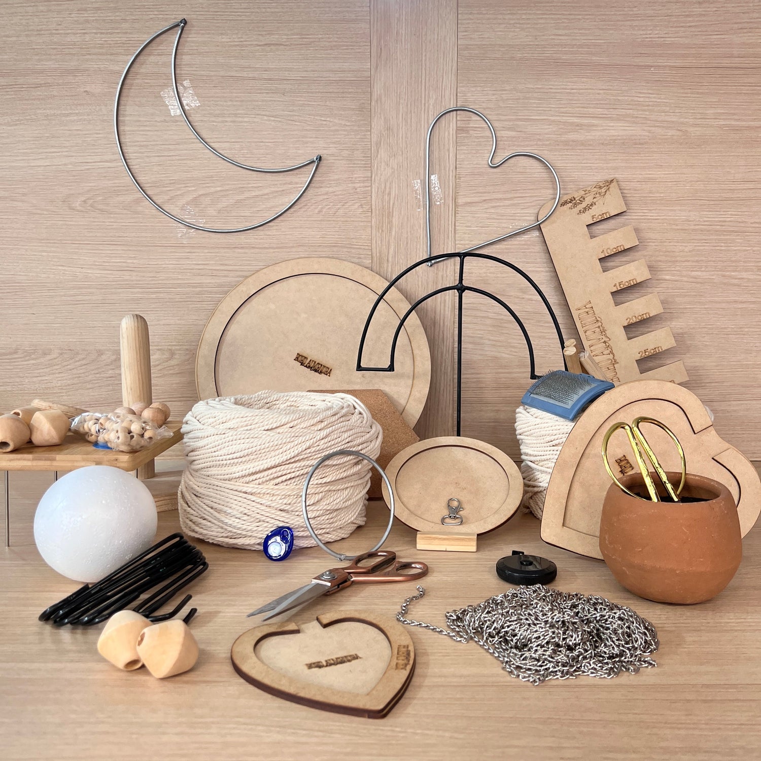 Accesorios y herramientas para macramé