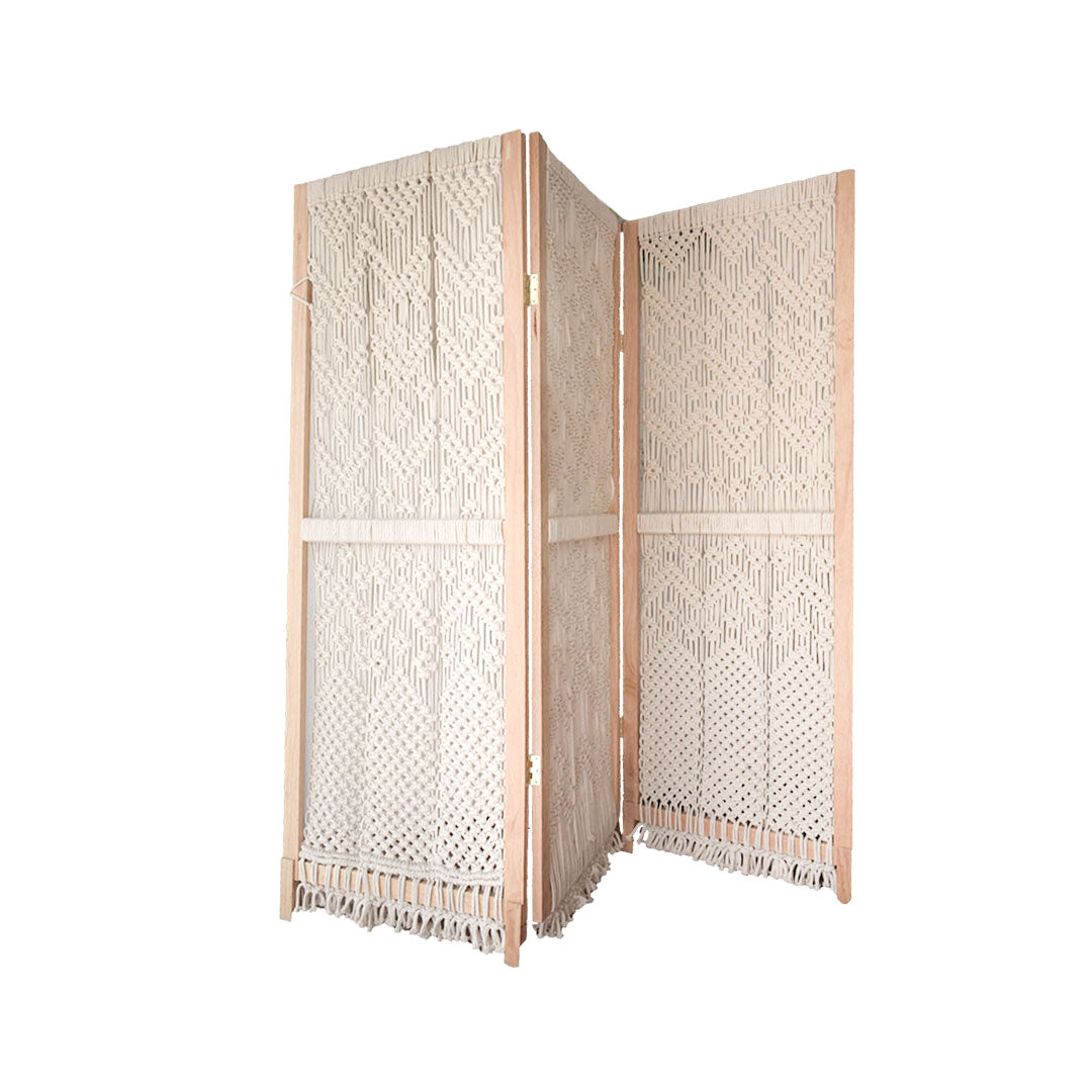 Biombo de macramé