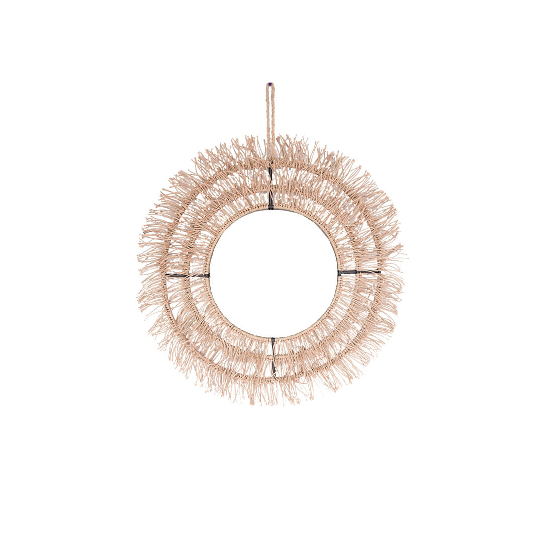 Espejo de yute macramé