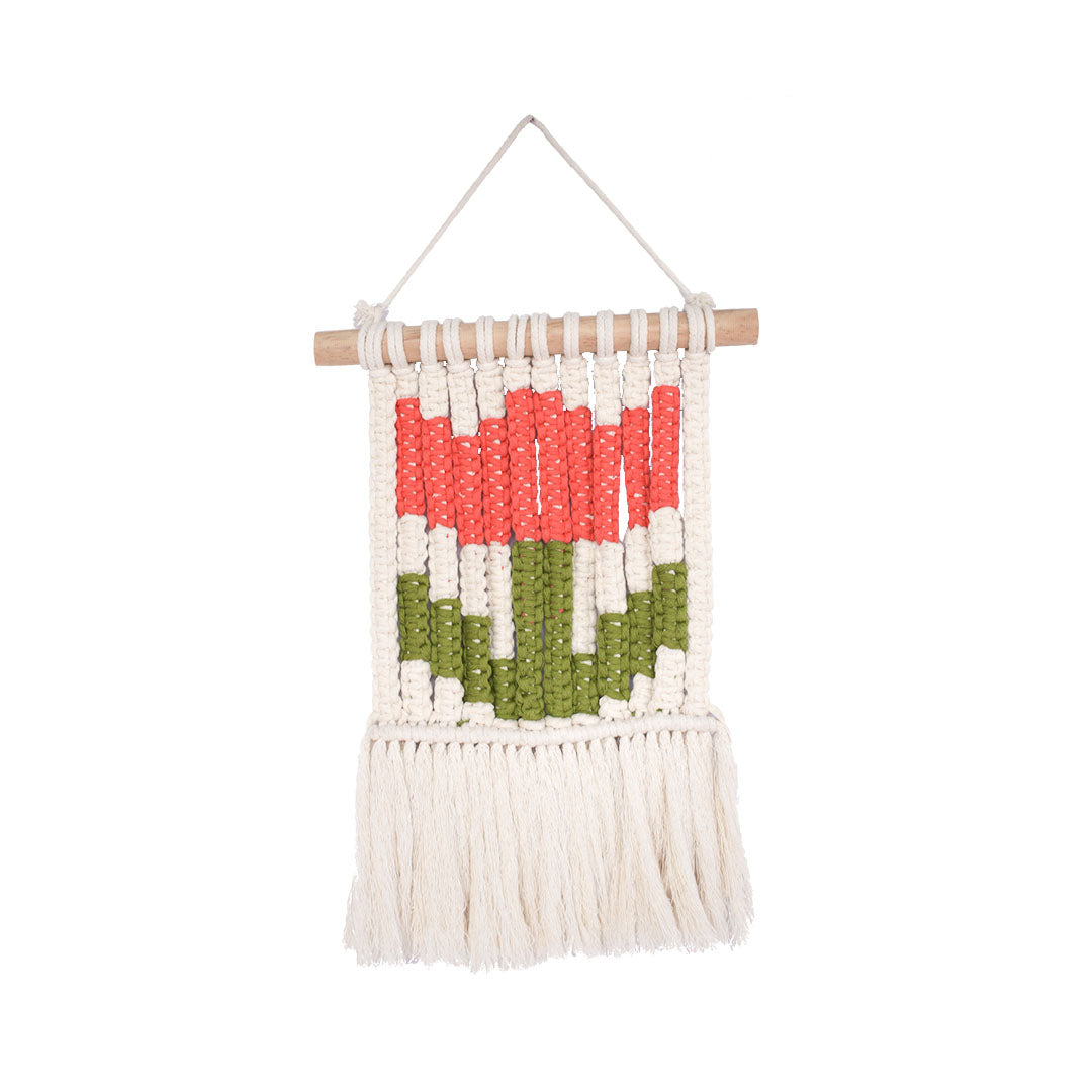 Tapiz tulipán macramé