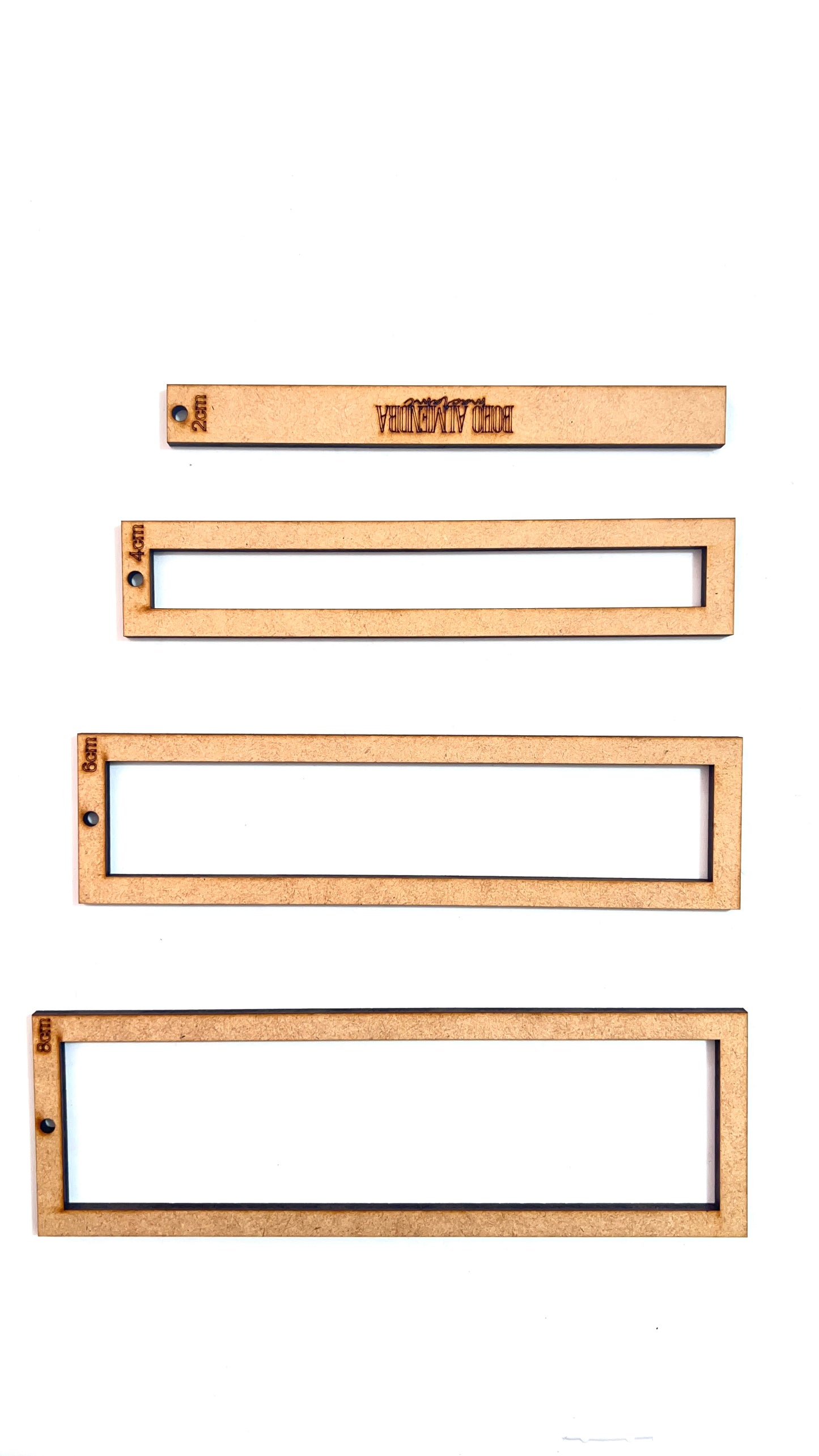 Reglas para separación de nudos macrame MDF