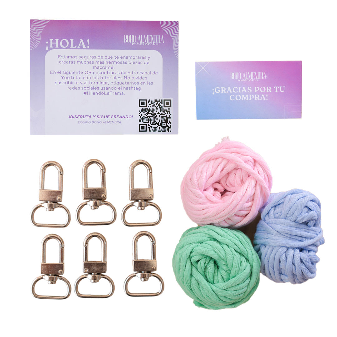 Kit de macramé llaveros