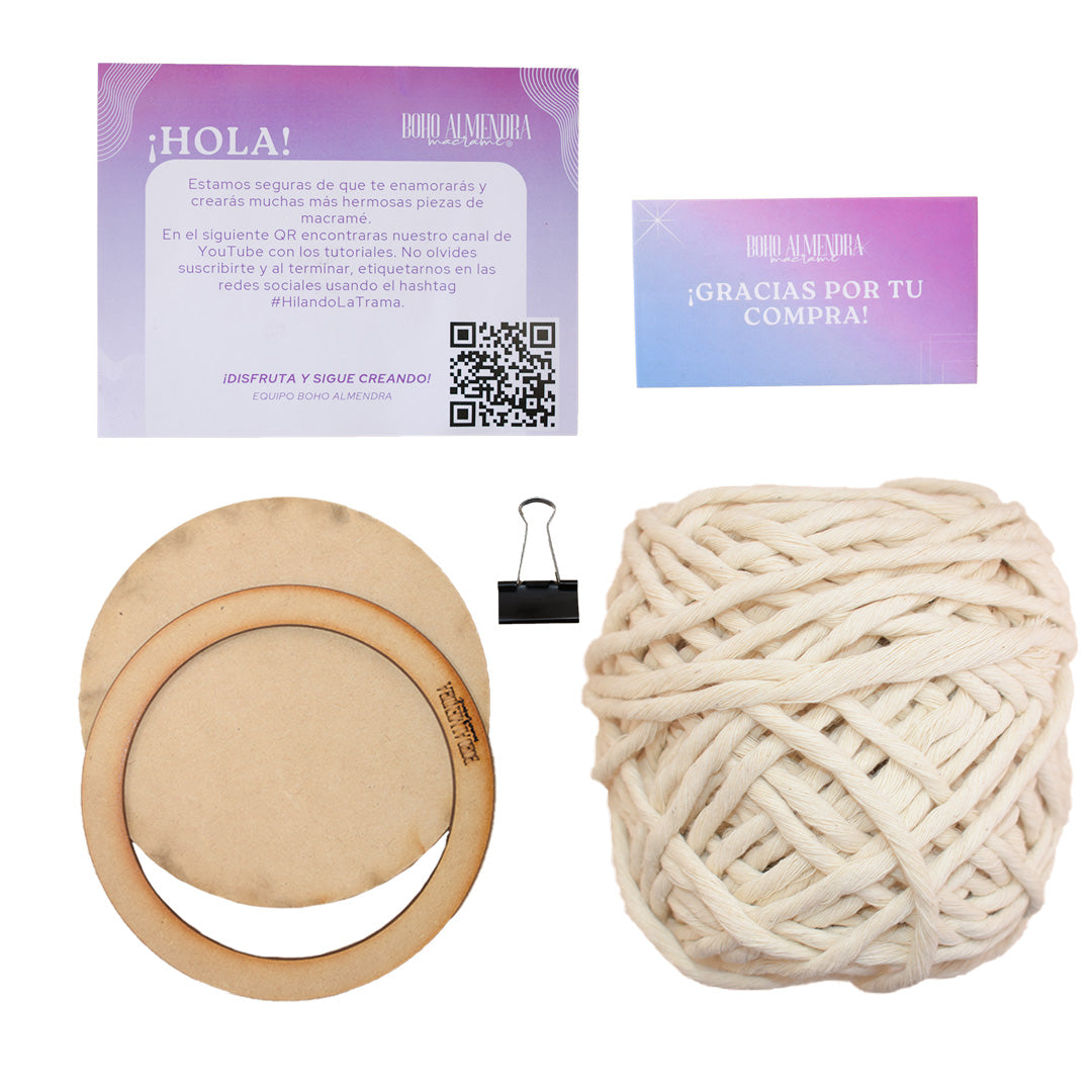 Kit de Macramé posa vasos