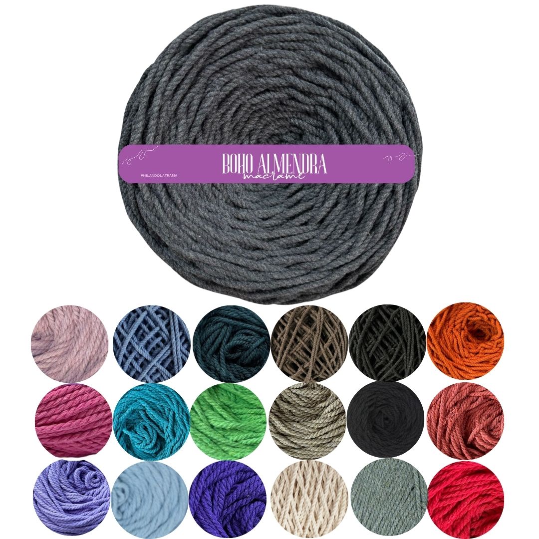 Piola de Algodón 4mm 3 Hebras | Rendimiento 100m