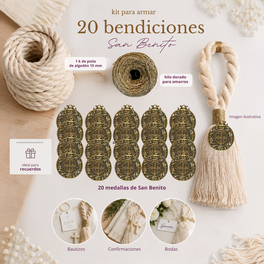 kit para hacer 20 Bendiciones de San Benito